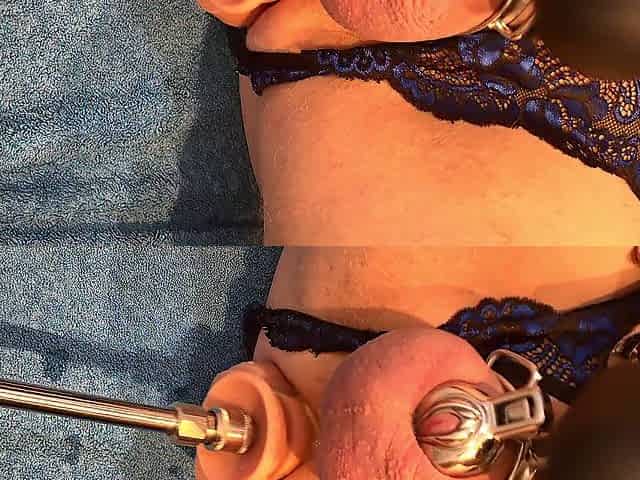 Multiple dildos, magic wand and so many analgasms during the time that in chastity