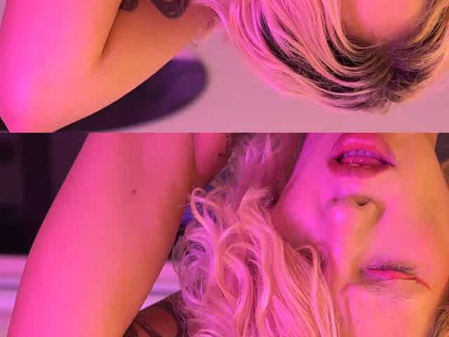 Busty Blonde Gives a Blowjob and Handjob Backstage