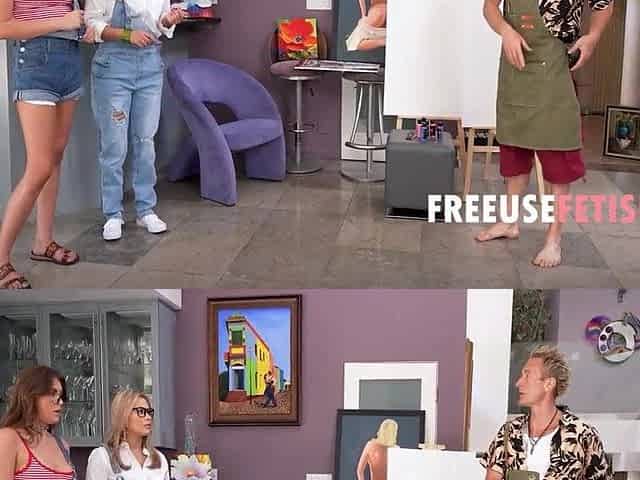 Stripped Painting Class With Step Sis Gone Wrong (Free Use)