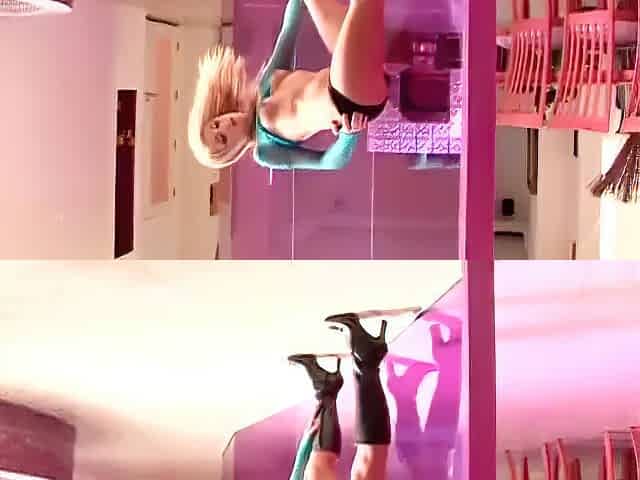 Foxy blond slurps large soaked boner then buxom booty fingered and drilled for cum