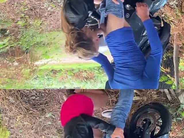 French Blonde Fuck On Bike After Ride