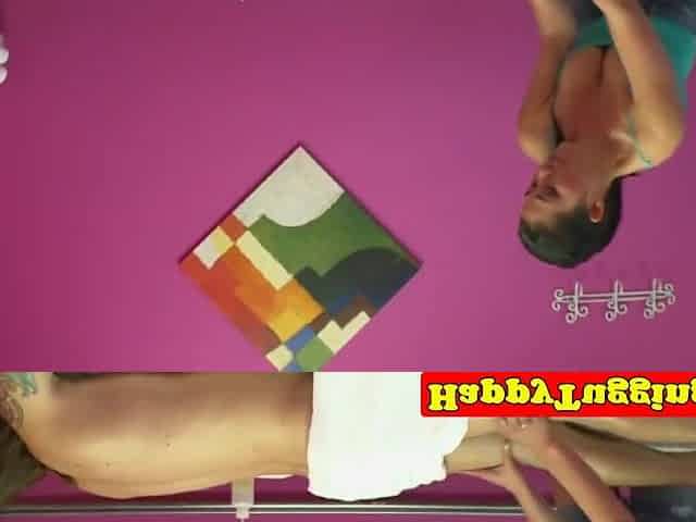 Asian Masseuse Wanking Her Massage Client