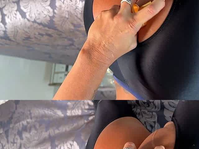 Big tit college babe solo masturbates tight wet pussy