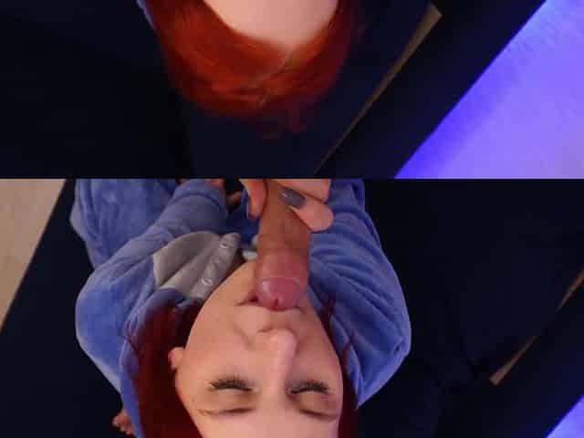 drilled a redhead right in her pajamas