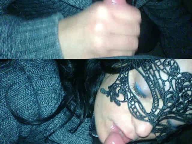 BJ Cum Facial in Public