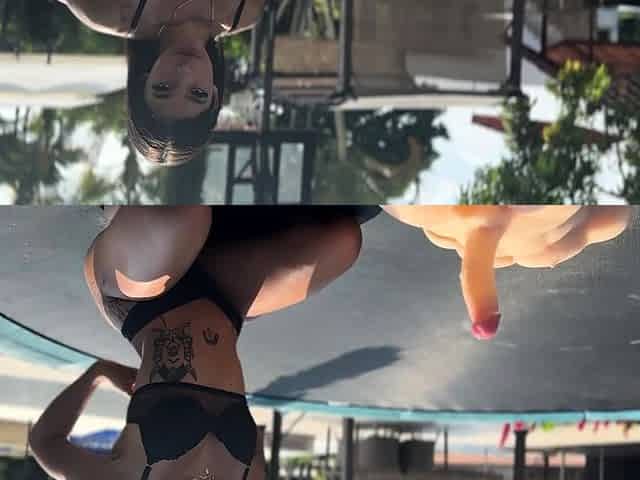 Fucking with my sex doll on the trampoline - Tantaly