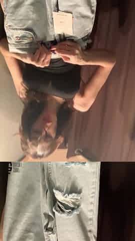 Hot MILF Masturbates in the Fitting Room of the Store