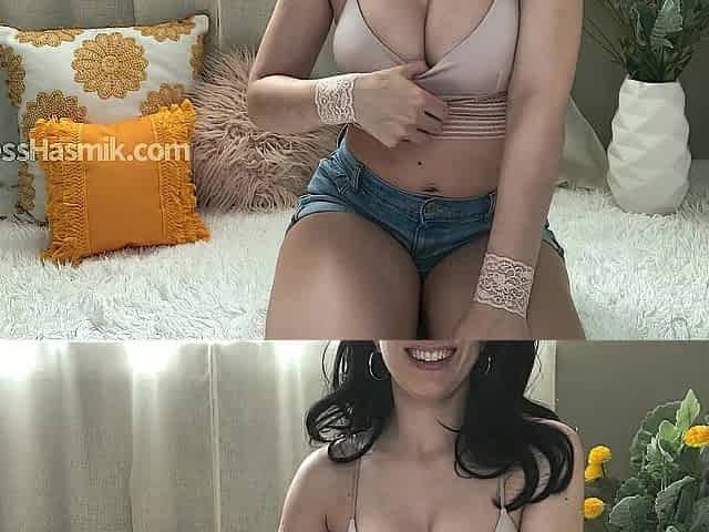 Brunette hair mother I'd like to fuck With Large Butt Torments Your Shlong's Tip JOI