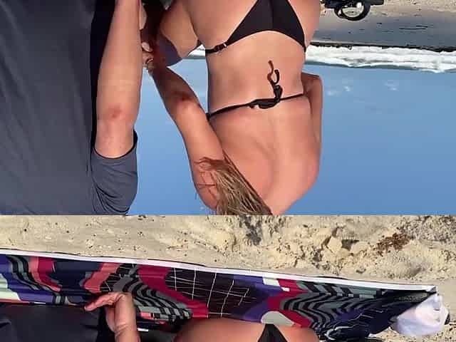 What are u doing?! This is a public beach!
