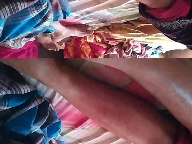 Indian Village Girl Massages Her Friend's Penis with Her Feet and Rubs It to Pleasure Her
