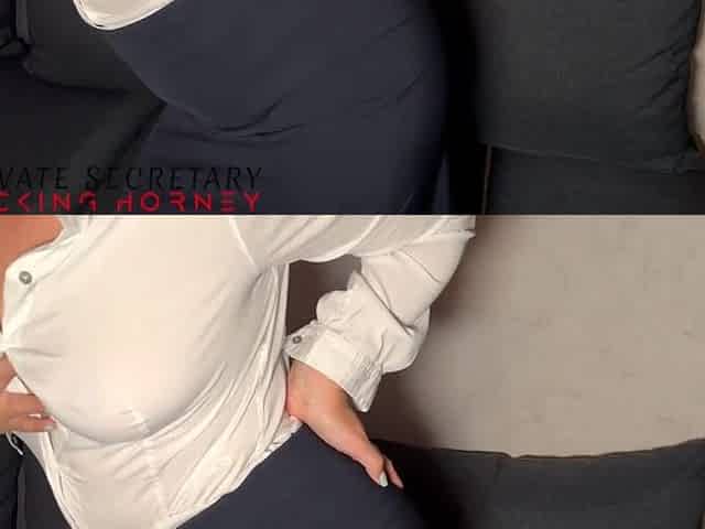 serious business woman making love with the office boss