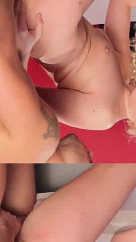Blonde cheerleader gets fucked and facialized