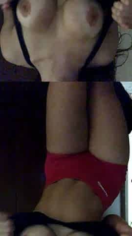 Busty curly brunette with big boobs fucks on couch
