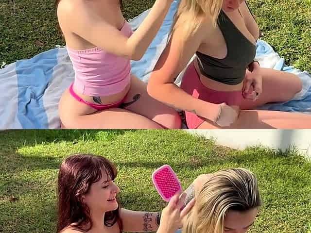 Kody Evans Fetish Affairs - Outdoor Hair Brushing Fun