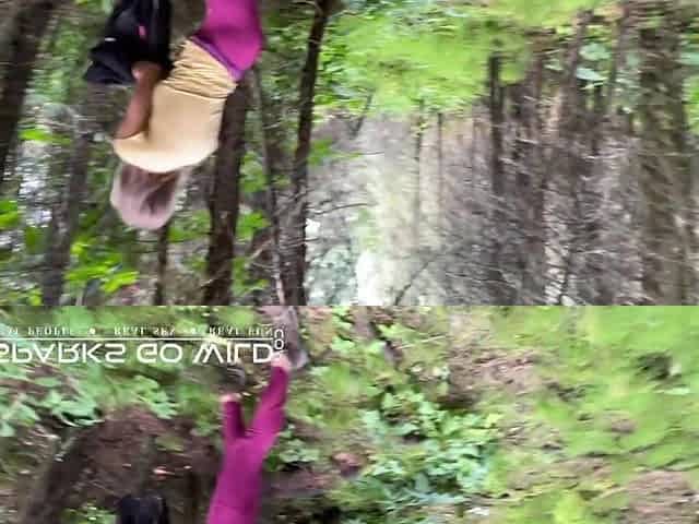 Outdoor sex in the woods in Alaska