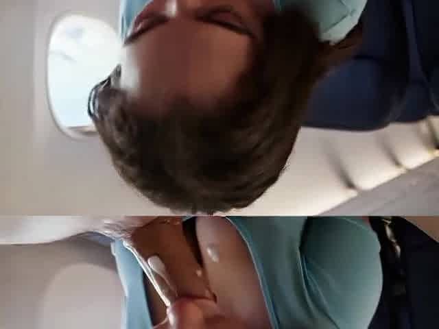 Large booty woman got a hardcore in the airplane (AI generated)