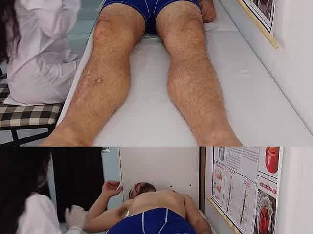 Nurse Observes Patients Erection