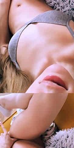 Blonde tight pussy babe solo toy fun in glamour masturbation