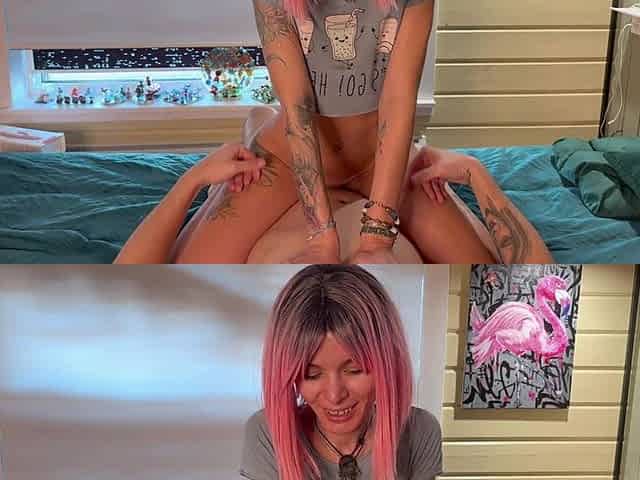 POV Reverse Cowgirl with Double Cum on Ass and Hands