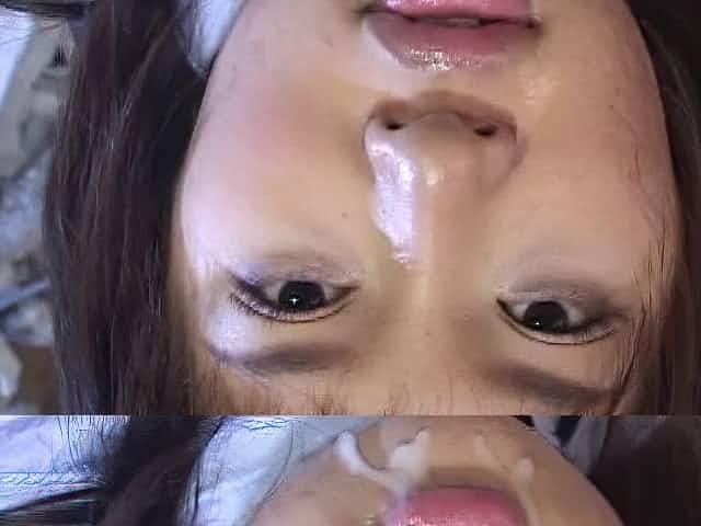 Wild gang bang action with cute Asian schoolgirl