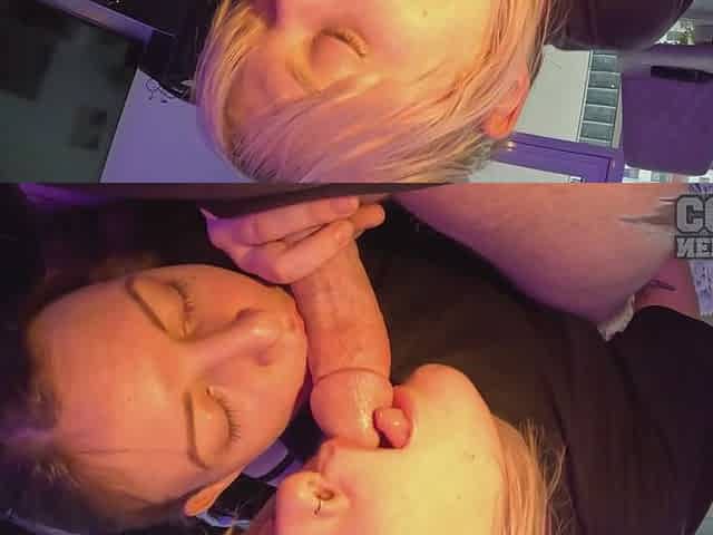 Double Blowjob Handjob Ends With Cum In Rebeka Ruby And Brilles Mouth Cum Haters