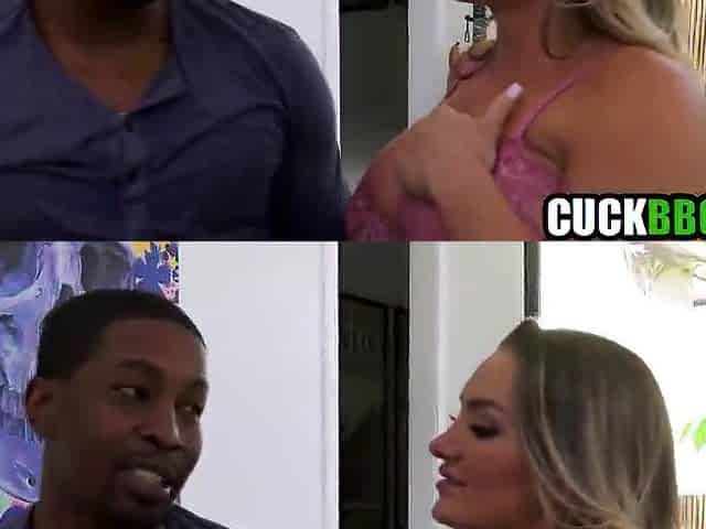 Cuckold Walks Into Wife Banging His Ebony Buddy