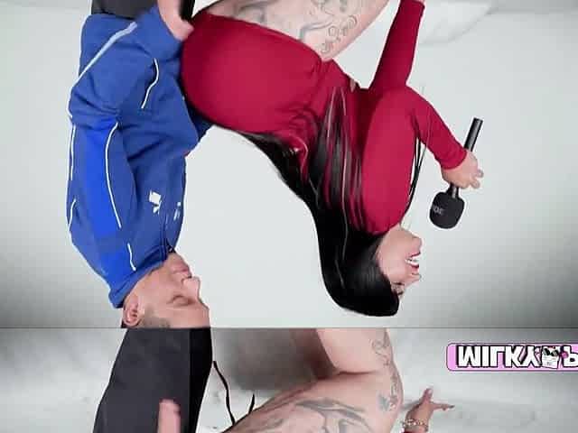 Gaby Uztariz welcomes u to porn: Interview and BIGGEST BUTT bouncing on a Peruvian boy fan's penis