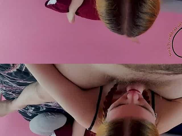 POV You Redhead Goth GF gives you a Handsfree Throatjob after a romantic date - TheGoddessOfLust