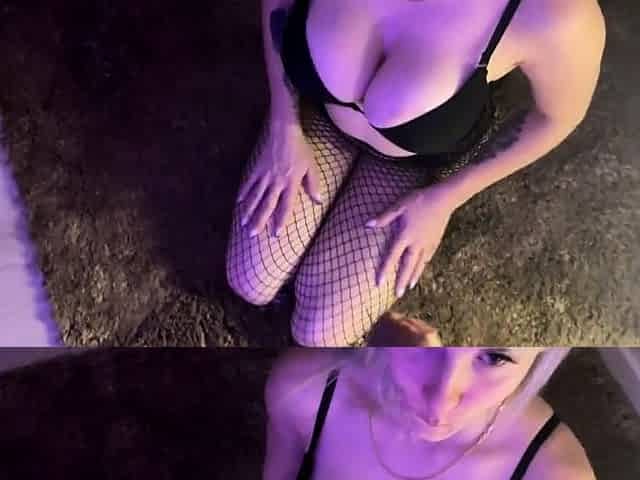 Blonde Amateur Sucks a Big Cock