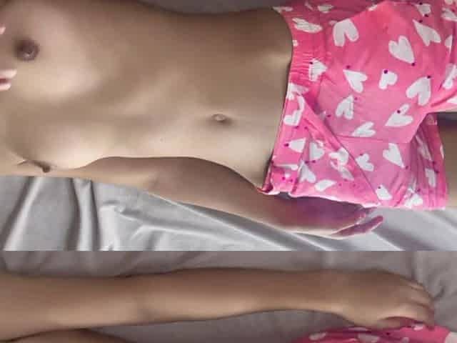Body massage of step sister when parents were out