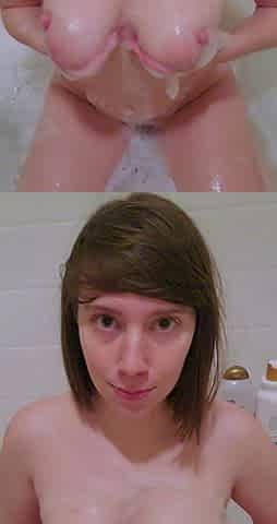 Amateur brunette teen in solo