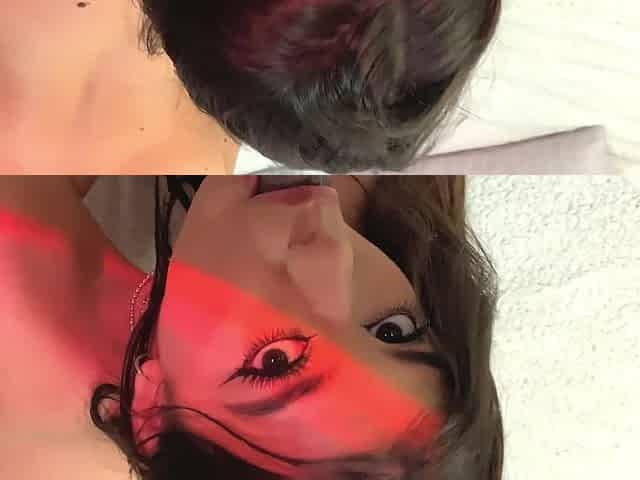 Hot latina teen with nice tits plays with her dildo and then fucks with me
