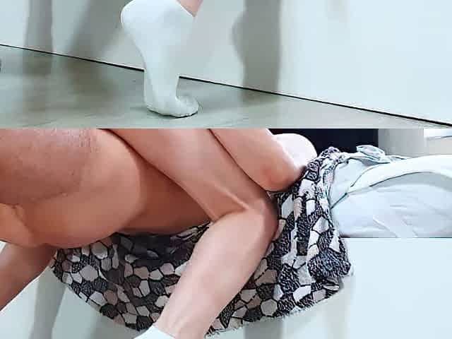 WebTolLve - Petite brunette teen in bodysuit and socks