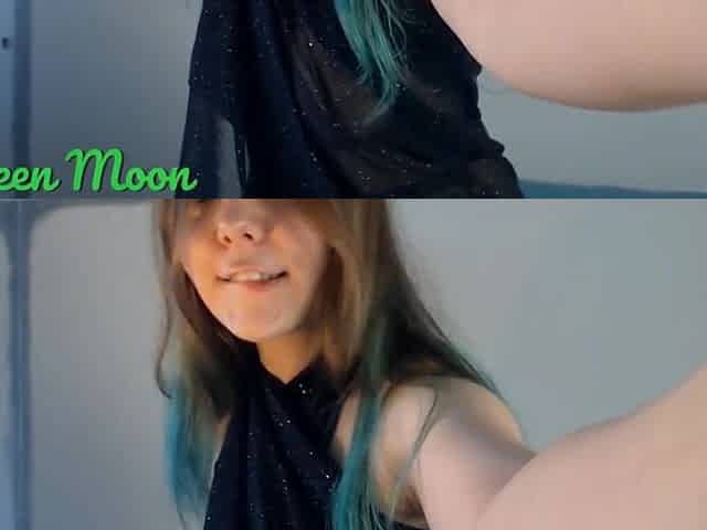 Eishleen Moon - Teen beauty teases her twat on web camera