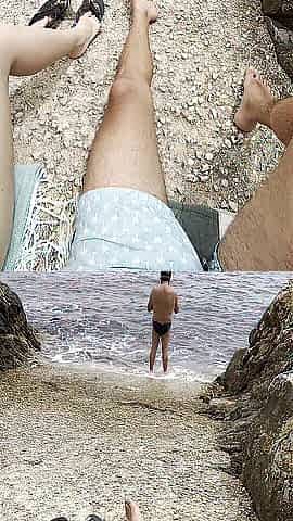 Risky Outdoor Handjobs on Holiday