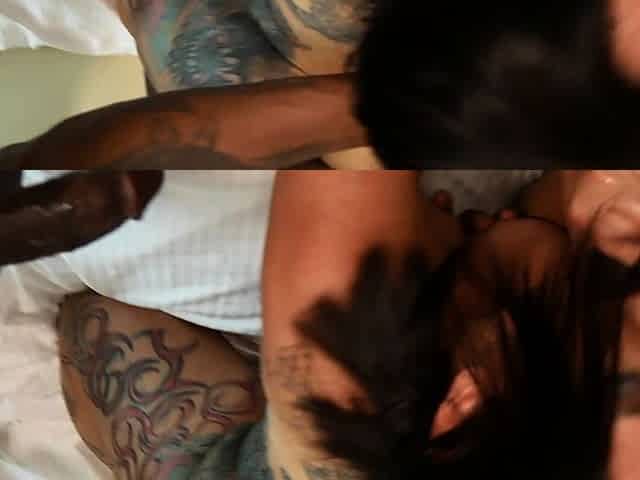 Amateur interracial threesome