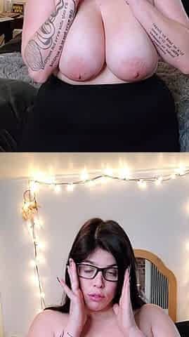 Big boob brunette masturbates on webcam