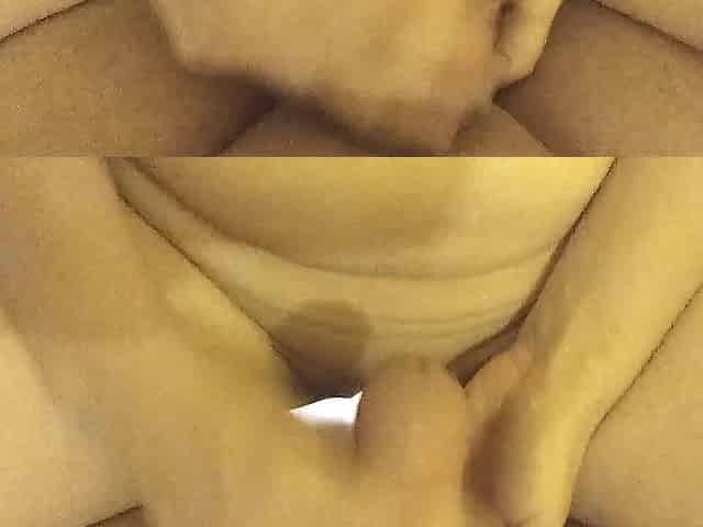 Tugjob and cum on her twat