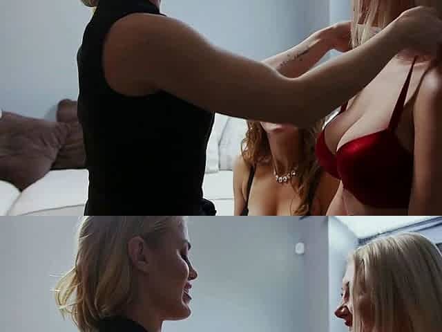 Naughty blondes masturbating