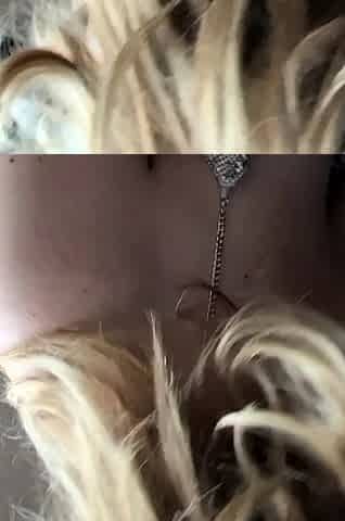 Blonde With Natural Big Boobs Loves Putting A Toy In Her