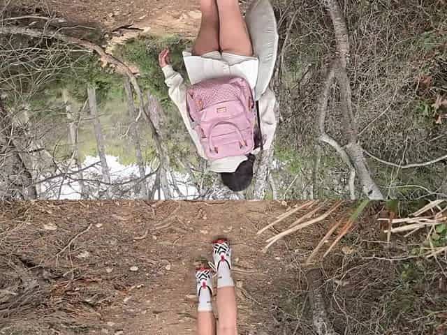 Hot Girl Has Sex in the Jungle in Public and Receives a Cumshot in Her Mouth