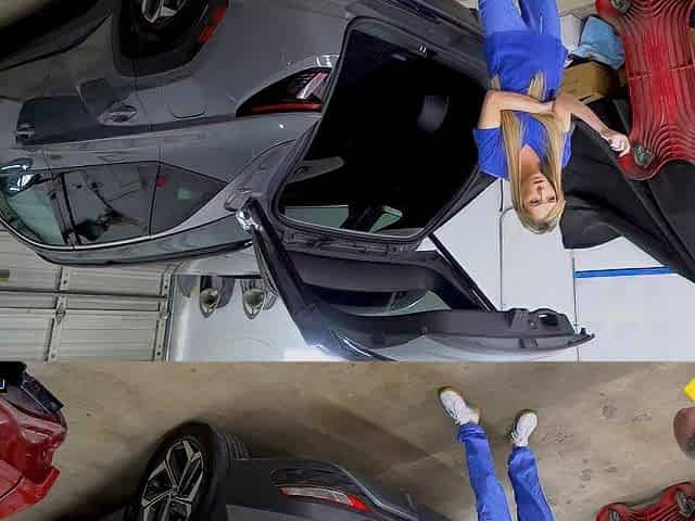 Roadside - Ashley Tee Gets Her Car And Her Snatch Worked On
