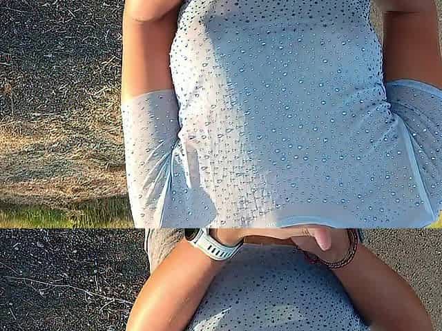 public flashing of titties and risky peeing by the road