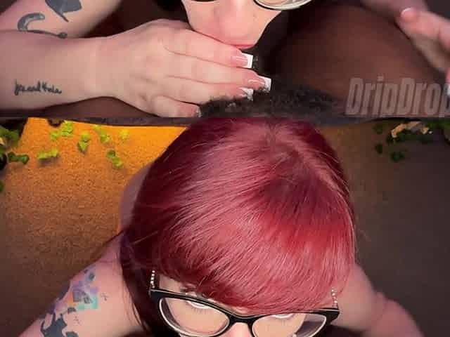 Red Lingerie and Slutty, Drippy Vibes - Bustybexx Is a Sexy BBW That Loves Getting Creampied by His BBC!!
