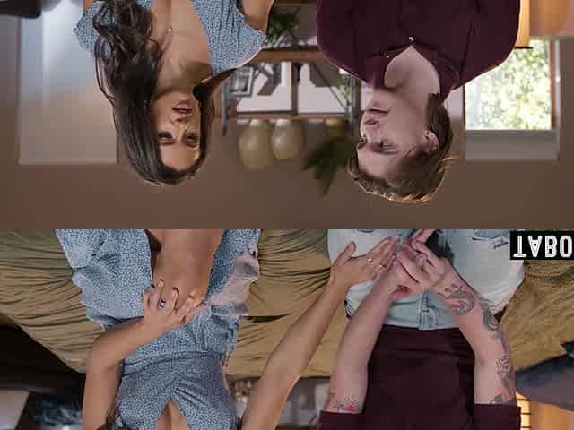 mom teaching stepson and his eighteen years old GF
