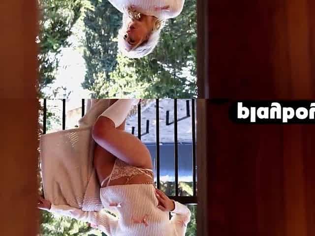 Hot blond honey Sky Pierce sexy posing after excitement striptease for Playboy