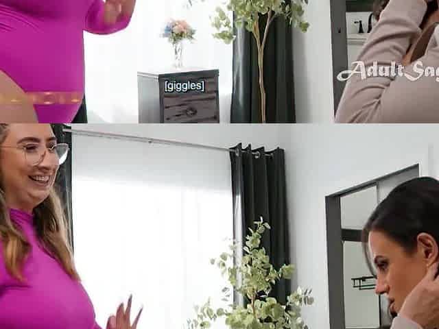 Breasty Gymnast Gets Lesbo Style Unfathomable Stretching From Stepmom
