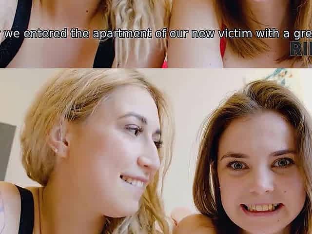 RIM4K. 2 women lick roommates anal opening and widen their legs in a trio