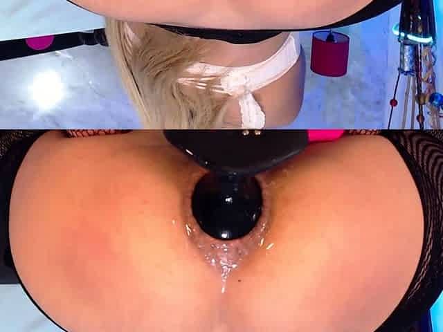 Tight blonde ass toyed and fucked to the max