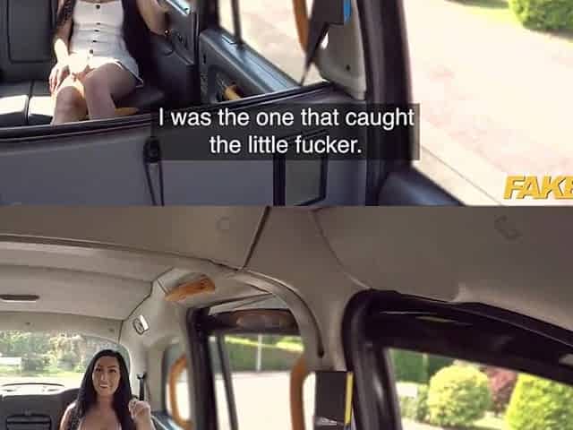 Fake Taxi, pretty British brunette hair gets screwed in the booty